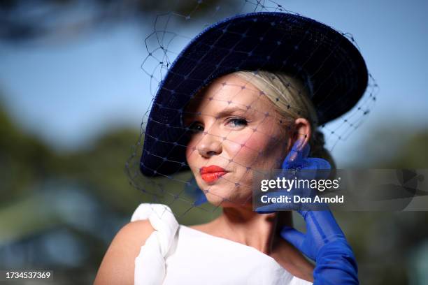Stacey Hemera Roberts attends TAB Everest Day at Royal Randwick Racecourse on October 14, 2023 in Sydney, Australia.