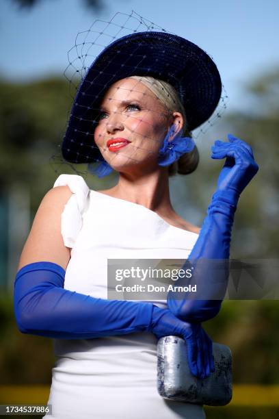 Stacey Hemera Roberts attends TAB Everest Day at Royal Randwick Racecourse on October 14, 2023 in Sydney, Australia.