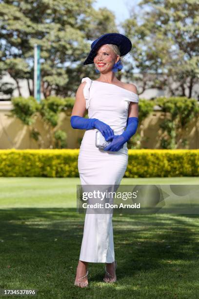 Stacey Hemera Roberts attends TAB Everest Day at Royal Randwick Racecourse on October 14, 2023 in Sydney, Australia.