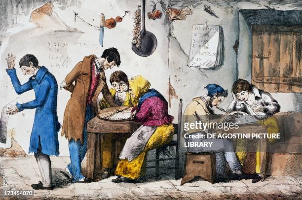 The Kabbalists by Vincenzo Gaiatti. Italy, 19th century. Rome, Istituto Nazionale per la Grafica, Gabinetto Nazionale dei Disegni e delle Stampe