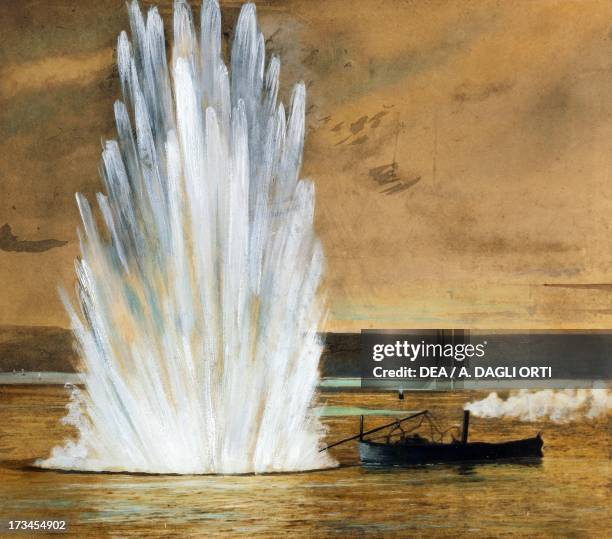 Exploding Boat Motor Explosion Engine Fotografías e imágenes de stock - Getty Images