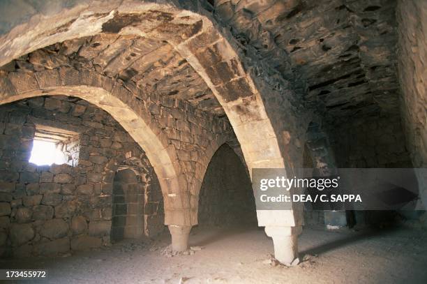 Internal structure of the Qasr Azraq Castle , Jordan.