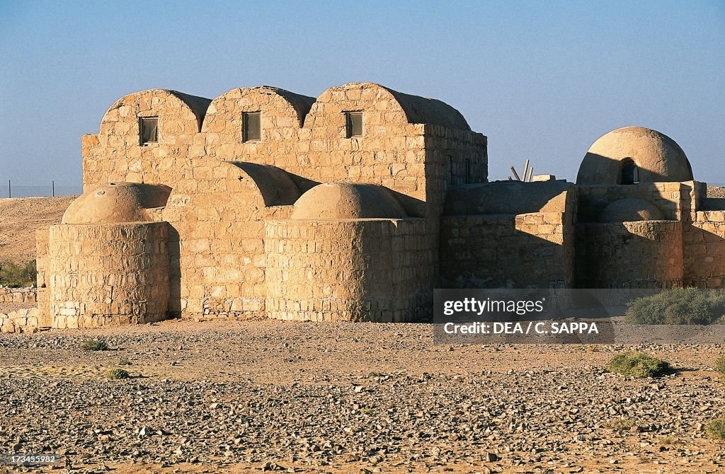 Quseir Amra or Qusayr Amra desert castle...