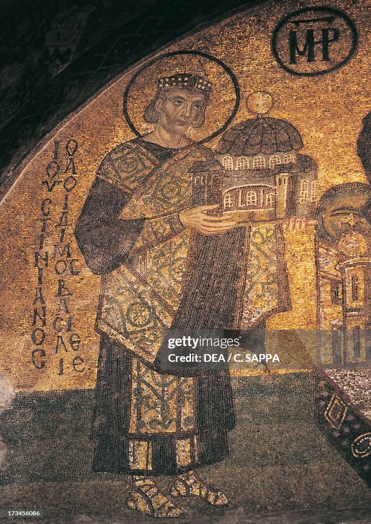 Justinian presenting Hagia Sophia to Virgin