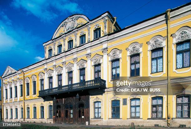 View of the facade, Sheremetev Palace , today Anna Akhmatova Museum, historic centre of St Petersburg , Northwestern Federal District, Russia.
