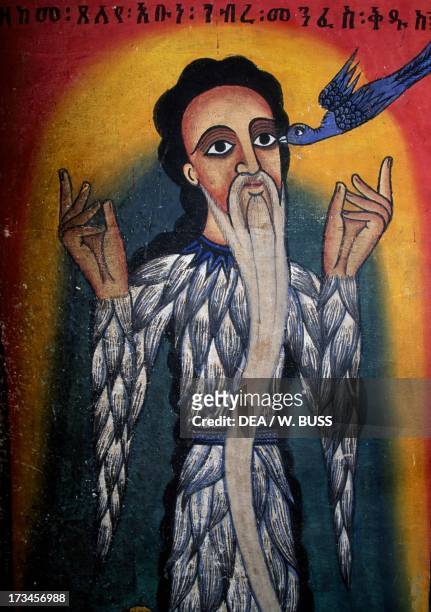 Fresco in the Church of St Mary of Zion , Aksum , Tigray, Ethiopia.