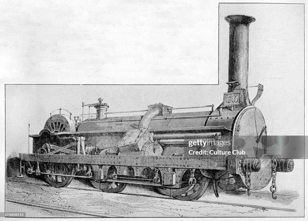 Crampton Train Engine Locomotive 'Crampton' designed by Derosne and Cail for the Northern ...