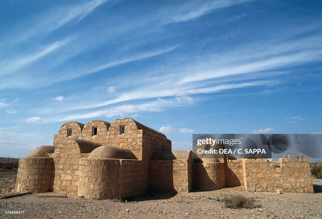 Quseir Amra or Qusayr Amra desert castle...