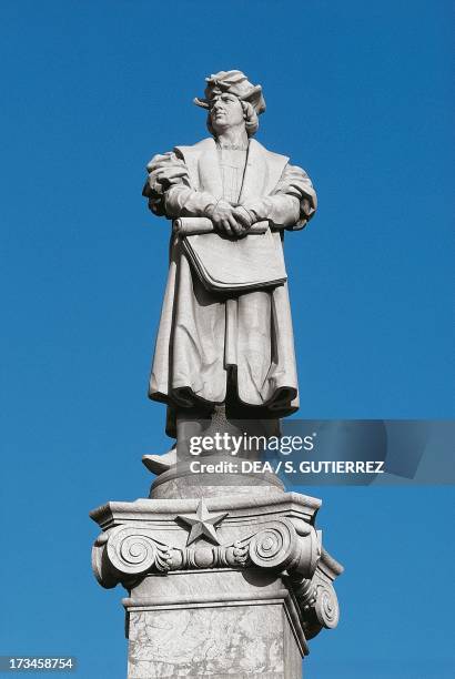 Monument to Christopher Columbus , by Arnaldo Zocchi, Carrara marble, Colon Park, Buenos Aires, Argentina. Detail.