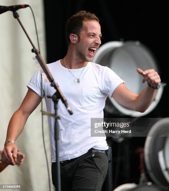 James Morrison performs on stage at Magic Summer Live Festival 2013 at Stoke Park on July 14, 2013 in Guildford, England.