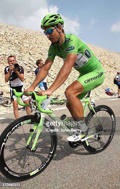 Best sprinter Peter Sagan of Slovakia and Team Cannondale in action during stage fifteen of the 2013 Tour de France, a 242.5KM road stage from Givors...