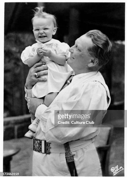Göring with his baby daughter, Edda - portrait. German politician and an important member of the National Socialist German Workers Party: 12 January...
