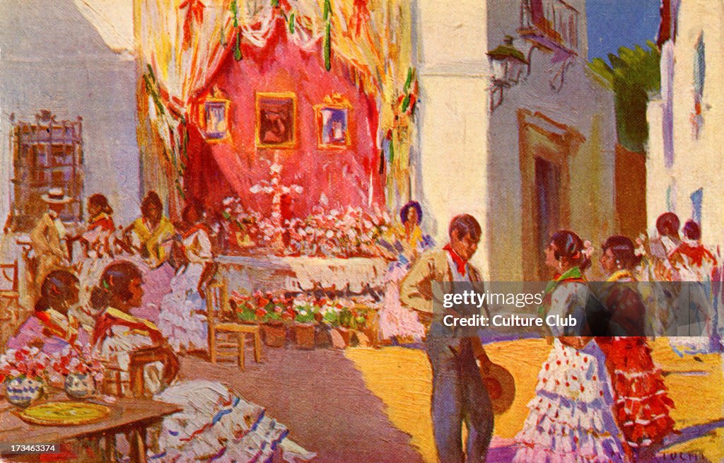 Street Altar for la Cruz de Mayo festival