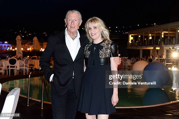 Joel Schumacher and Emmanuelle Seigner attend Day 2 of the 2013 Ischia Global Fest on July 14, 2013 in Ischia, Italy.