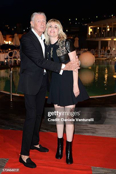 Joel Schumacher and Emmanuelle Seigner attend Day 2 of the 2013 Ischia Global Fest on July 14, 2013 in Ischia, Italy.