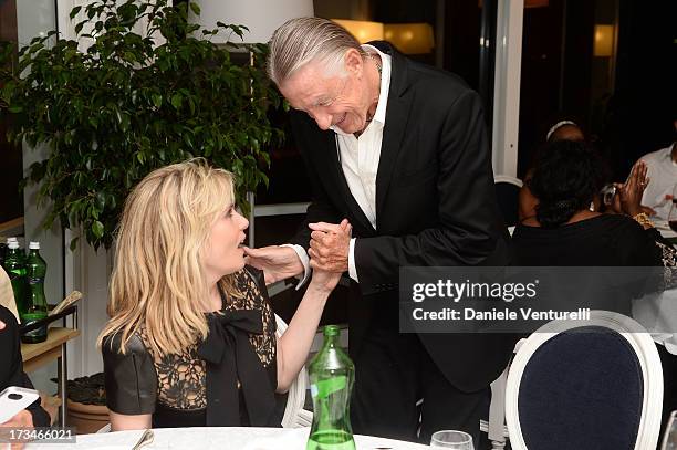 Joel Schumacher and Emmanuelle Seigner attend Day 2 of the 2013 Ischia Global Fest on July 14, 2013 in Ischia, Italy.