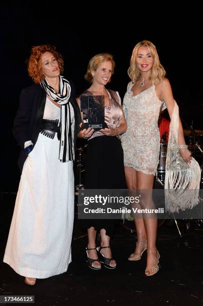 Lucrezia Lante Della Rovere, Kerry Kennedy and Valeria Marini attend Day 2 of the 2013 Ischia Global Fest on July 14, 2013 in Ischia, Italy.