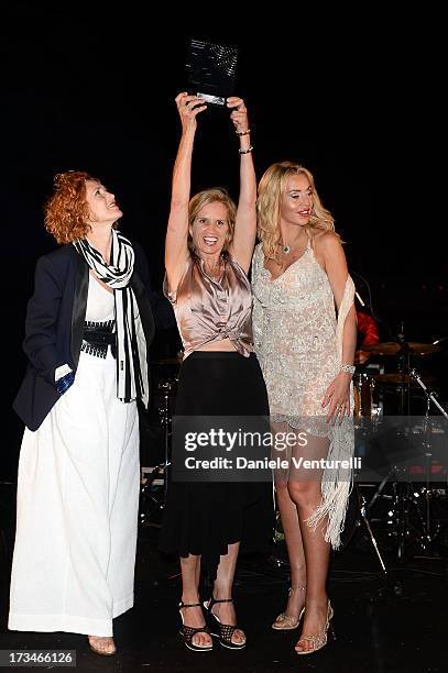 Lucrezia Lante Della Rovere, Kerry Kennedy and Valeria Marini attend Day 2 of the 2013 Ischia Global Fest on July 14, 2013 in Ischia, Italy.