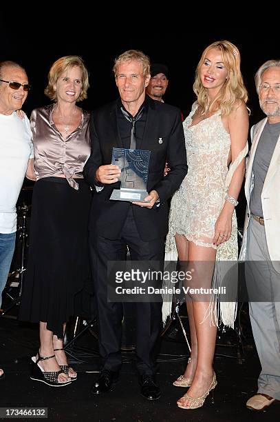 Kerry Kennedy, Michael Bolton and Valeria Marini attend Day 2 of the 2013 Ischia Global Fest on July 14, 2013 in Ischia, Italy.