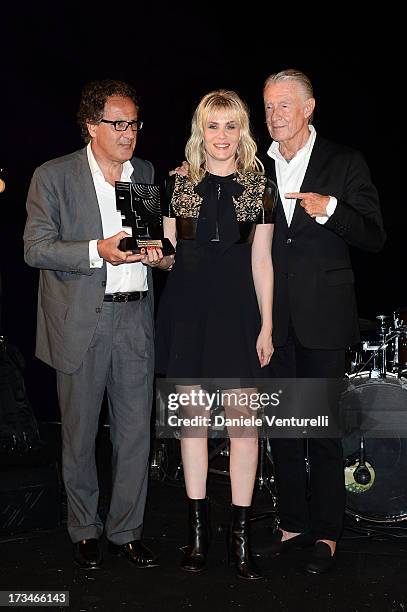 Joel Schumacher and Emmanuelle Seigner attend Day 2 of the 2013 Ischia Global Fest on July 14, 2013 in Ischia, Italy.