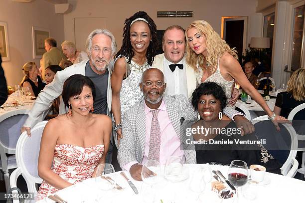 Neil Portnow, Siedah Garrett, Pascal Vicedomini, Valeria Marini, Samuel L. Jackson and LaTanya Richardson attend Day 2 of the 2013 Ischia Global Fest...