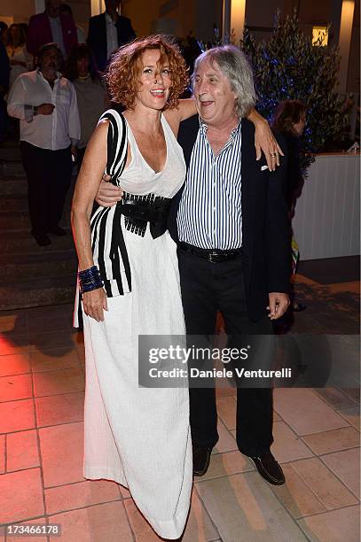 Lucrezia Lante Della Rovere and Enrico Vanzina attend Day 2 of the 2013 Ischia Global Fest on July 14, 2013 in Ischia, Italy.