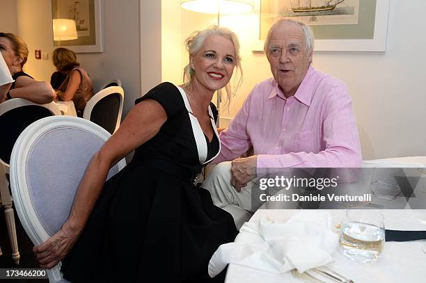 Amanda Eliasch and Sir Tim Rice attend Day 2 of the 2013 Ischia Global Fest on July 14, 2013 in Ischia, Italy.