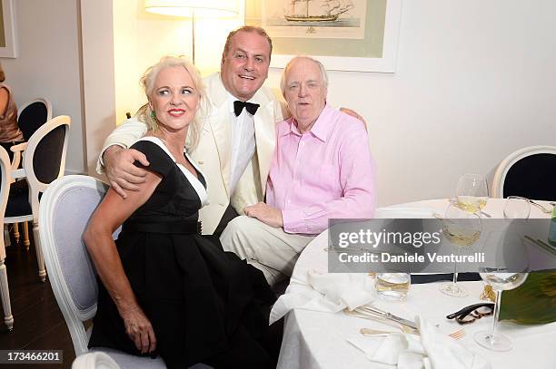 Amanda Eliasch, Pascal Vicedomini and Sir Tim Rice attend Day 2 of the 2013 Ischia Global Fest on July 14, 2013 in Ischia, Italy.