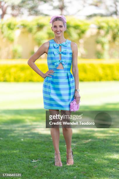 Kate Waterhouse attends TAB Everest Day at Royal Randwick Racecourse on October 14, 2023 in Sydney, Australia.