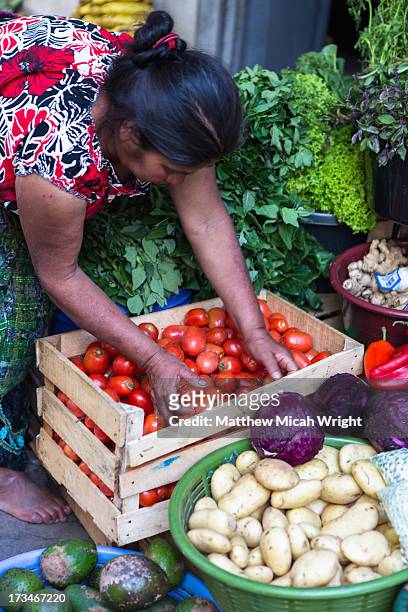 shopping at a local vegetable market - san pablo la laguna stock pictures, royalty-free photos & images