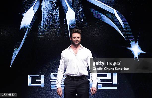 Actor Hugh Jackman attends during "The Wolverine" press conference at Hyatt Hotel on July 15, 2013 in Seoul, South Korea.