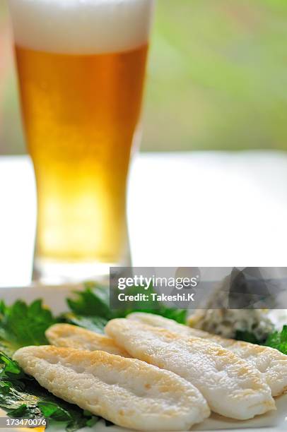 beer and japanese food - wasabi paste stock pictures, royalty-free photos & images