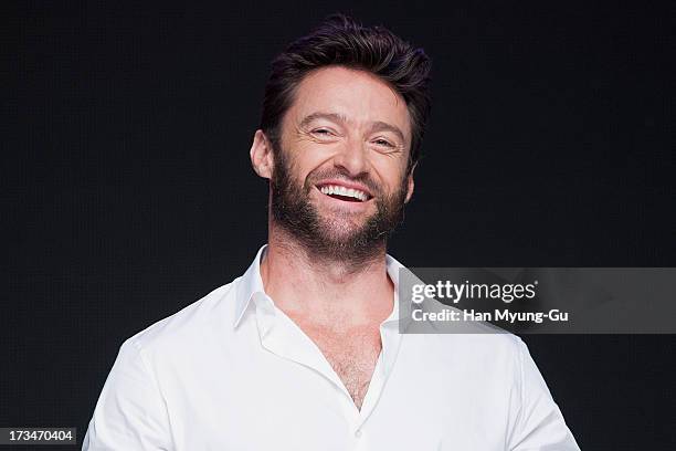 Actor Hugh Jackman attends 'The Wolverine' press conference at Grand Hyatt Hotel on July 15, 2013 in Seoul, South Korea. Hugh Jackman is visiting...