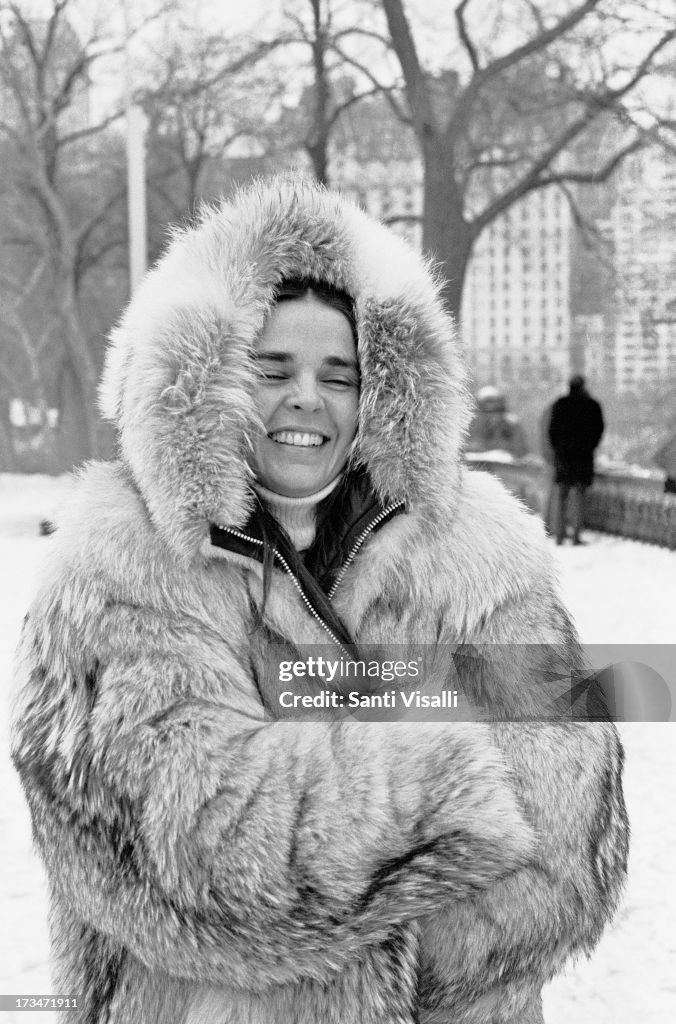 Actress Ali MacGraw On The Set Of Love Story