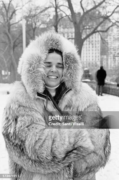 Actress Ali MacGraw on the set of Love Story on March 30,1970 in New York, New York.
