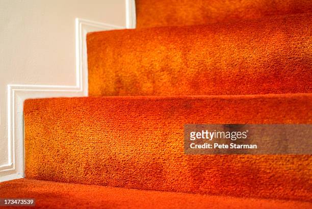 orange shag carpet - shagpile stock pictures, royalty-free photos & images