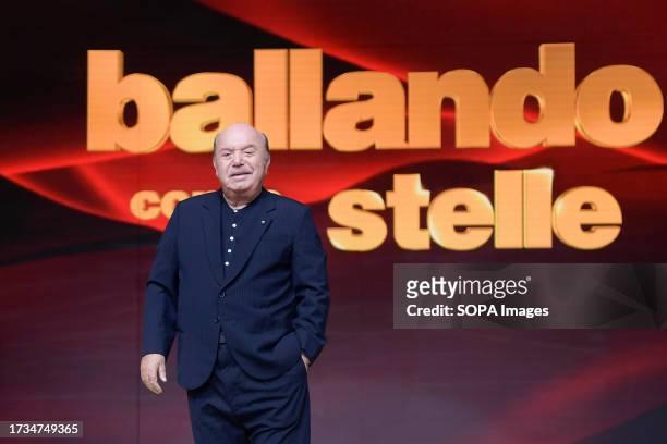 Lino Banfi attends the photocall of the Rai tv program Ballando con le stelle 2023 at Auditorium Rai.
