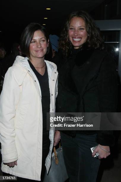 Model Christy Turlington with sister Kelly at the premiere of their new movie Confidence at the 2003 Sundance Film Festival on January 19, 2003 in...