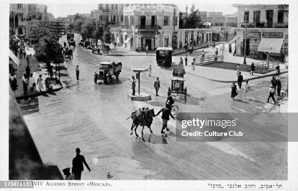 Tel Aviv. Allenby Street at centre of Tel Aviv meeting Ben yehuda Street.