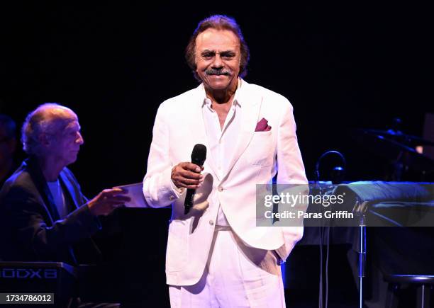 Tony Mathis Singer Singer Johnny Mathis performs onstage during his