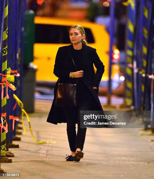 Mary-Kate Olsen leaves Wolfgang's Steakhouse on July 14, 2013 in New York City.