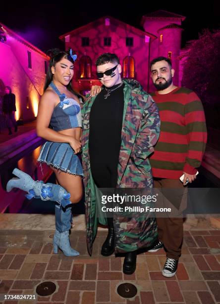 Louie Castro, Adam Martinez, and Lauro Lopez attend Instagram Presents: Spooky Season at The Paramour Estate on October 13, 2023 in Los Angeles,...