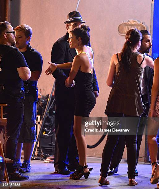 Jessica Szohr seen on the set of 'The Life' on July 14, 2013 in New York City.