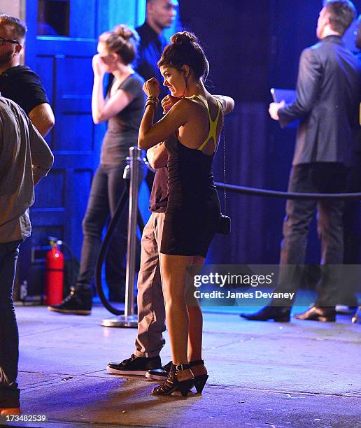 Jessica Szohr seen on the set of 'The Life' on July 14, 2013 in New York City.