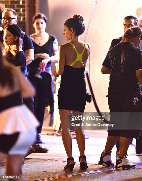 Jessica Szohr seen on the set of 'The Life' on July 14, 2013 in New York City.