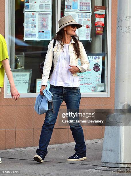Katie Holmes leaves Make Meaning on July 14, 2013 in New York City.