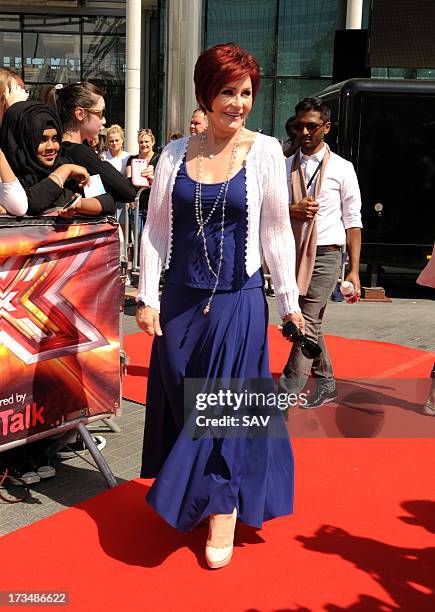 Sharon Osbourne pictured arriving at Wembley Arena for the X Factor auditions on July 15, 2013 in London, England.