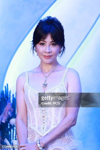 Actress Carina Lau Kar-ling attends Tiffany & Co. Commercial event on October 13, 2023 in Shanghai, China.