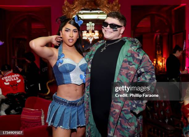 Louie Castro and Adam Martinez attend Instagram Presents: Spooky Season at The Paramour Estate on October 13, 2023 in Los Angeles, California.