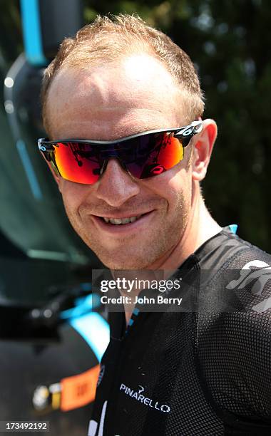 Ian Stannard of Great Britain and Team Sky Procycling during the second rest day of the 2013 Tour de France on July 15, 2013 in Orange, Vaucluse,...
